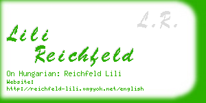 lili reichfeld business card